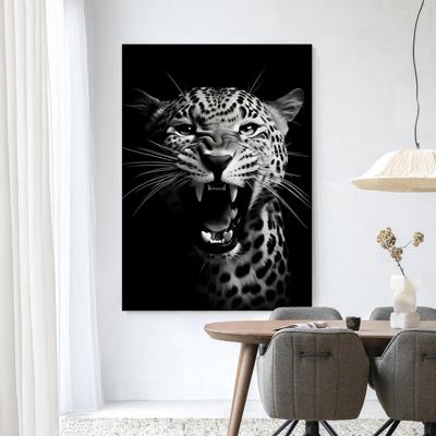 Urban Cotton Wandkleed 'Rawr Cheetah' 145 x 190cm in Frame - black