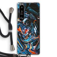 Black Unicorn: Sony Xperia 1 III Transparant Hoesje met koord