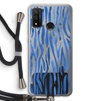 Blauwe nerven: Huawei P Smart (2020) Transparant Hoesje met koord Blauwe nerven: Huawei P Smart (2020) Transparant Hoesje met koord