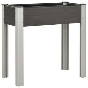 VidaXL Plantenbak verhoogd 75x40x75 cm hkc grijs