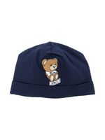 Moschino Kids bonnet à imprimé Teddy Bear - Bleu - thumbnail