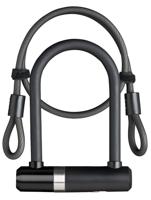 Axa Beugelslot newton mini met slotkabel 100/8 - zwart