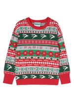 Kenzo Kids pull Holiday à motif en jacquard - Rouge