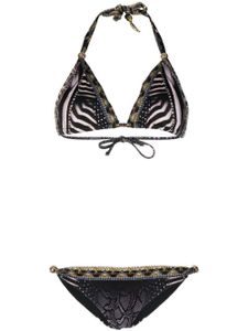Camilla bikini imprimé à dos-nu - Noir