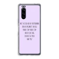 Zelfvertrouwen: Sony Xperia 5 Transparant Hoesje
