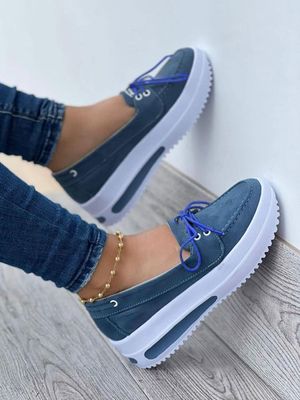 Casual Pu Leer Platform Schoenen Casual Pu Leer Platform Schoenen