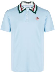 Casablanca polo à logo brodé - Bleu