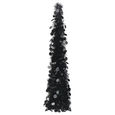 VidaXL Kunstkerstboom pop-up 120 cm pet zwart