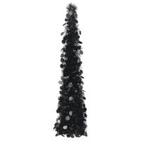 VidaXL Kunstkerstboom pop-up 120 cm pet zwart