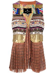 ETRO gilet à franges - Rose