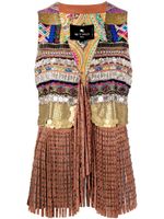 ETRO gilet à franges - Rose