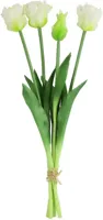 Countryfield kunstboeket tulp 40cm wit