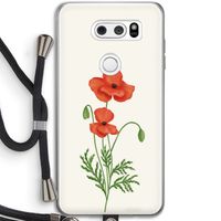 Red poppy: LG V30 Transparant Hoesje met koord