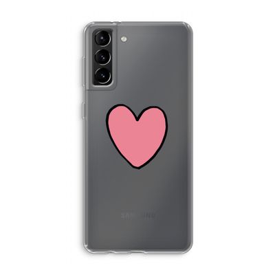 Hartje: Samsung Galaxy S21 Plus Transparant Hoesje