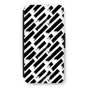 Zwarte vegen: iPhone 12 Pro Max Flip Hoesje
