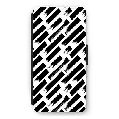 Zwarte vegen: iPhone 12 Pro Max Flip Hoesje