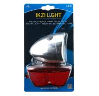 IKZI Verlichtingset Retro led batterij zilver/rood