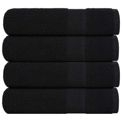 VidaXL Handdoeken 4 st 50x100 cm 360 g/m² 100% katoen zwart