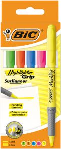 Markeerstift Bic grip etui ÃƒÆ' 5 stuks assorti