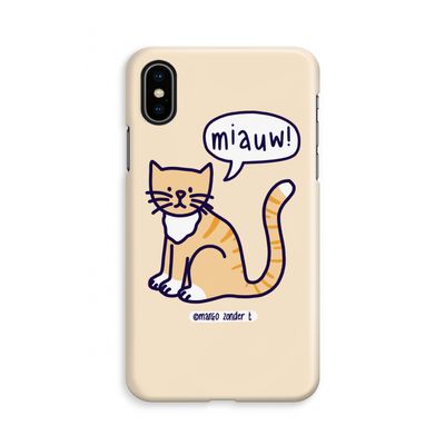 Miauw: iPhone X Volledig Geprint Hoesje
