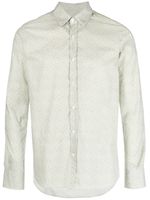 Canali chemise fleurie à manches longues - Vert - thumbnail