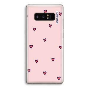 Hartjes: Samsung Galaxy Note 8 Transparant Hoesje