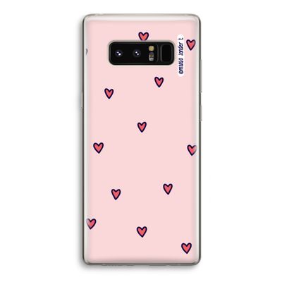 Hartjes: Samsung Galaxy Note 8 Transparant Hoesje