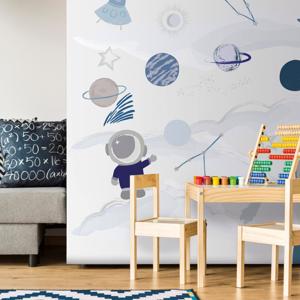 Panoramisch Behang Space - 300x285cm Rol Blauw