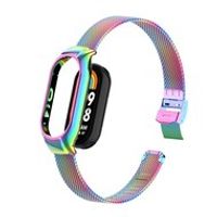 Milanese bandje met case - Multicolor - Xiaomi Smart band 8 - thumbnail