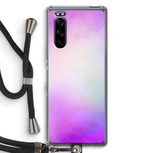 Clouds pastel: Sony Xperia 5 Transparant Hoesje met koord