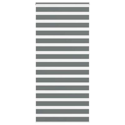 VidaXL Zebra rolgordijn 100x230 cm stofbreedte 95,9 cm donkergrijs