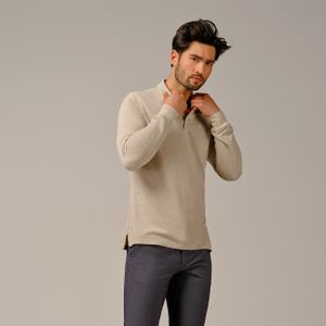 Bamigo Tom Long Sleeve Polo Sand Melange