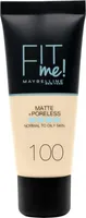 Maybelline Fit Me Matte + Poreless Foundation - - 100 Warm Ivory - Matterende Foundation - 30 ml - thumbnail