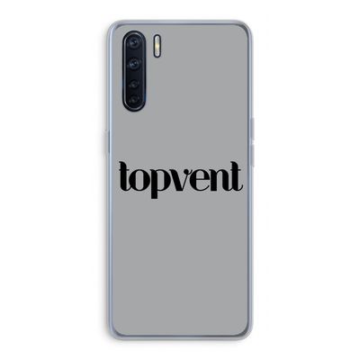 Topvent Grijs Zwart: Oppo A91 Transparant Hoesje