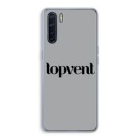 Topvent Grijs Zwart: Oppo A91 Transparant Hoesje