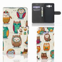 Samsung Galaxy J7 2016 | Telefoonhoesje | Met pasjeshouder | Vrolijke Uilen