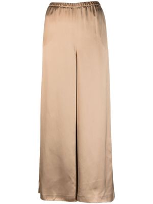 Fabiana Filippi pantalon en satin à coupe ample - Marron