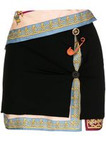 Versace minijupe à détail d'épingle - Noir