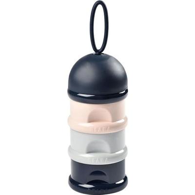 BEABA Stapelbare melkdispenser (donkerblauw + grijs + roze)