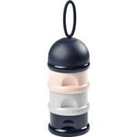 BEABA Stapelbare melkdispenser (donkerblauw + grijs + roze)