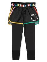 Stella McCartney Kids legging imprimé à taille élastiquée - Noir