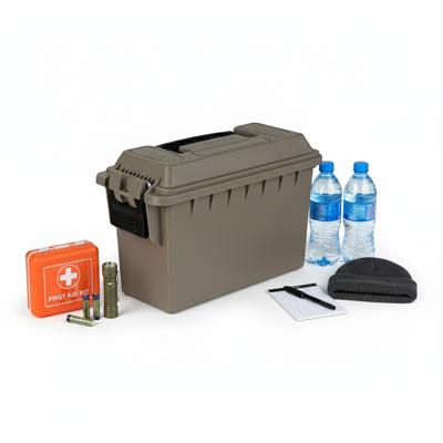 Nood Pakket opberg box kist - waterdicht - kunststof - 29 x 13 x 18 cm - 7 liter Nood Pakket opberg box kist - waterdicht - kunststof - 29 x 13 x 18 cm - 7 liter