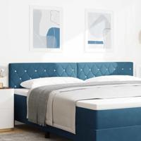 LED Hoofdbord met LED -striplichten Donkerblauw 100 cm Fluweel