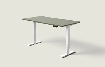 Desktronic HomePro bureau Wit / Olijfgroen / 160x80 cm