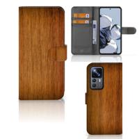 Xiaomi 12T | 12T Pro | Book Style Case | Donker Hout
