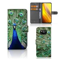 Xiaomi Poco X3 | Poco X3 Pro | Telefoonhoesje | Met pasjeshouder | Pauw