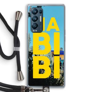 Habibi Majorelle : Oppo Find X3 Neo Transparant Hoesje met koord