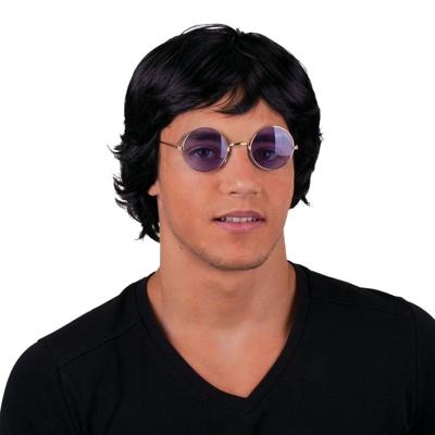 Funny Fashion carnaval verkleed pruik - heren - zwart - korte coupe haar - Boyband Funny Fashion carnaval verkleed pruik - heren - zwart - korte coupe haar - Boyband