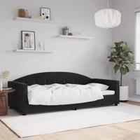Slaapbank 90x200 cm fluweel zwart