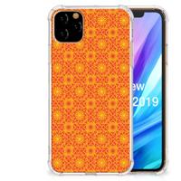 Apple iPhone 11 Pro Max Doorzichtige Silicone Hoesje Batik Oranje